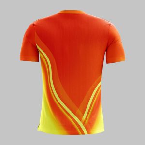 custom abstract wave Back crew neck jersey