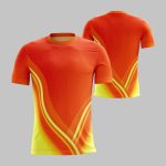custom abstract wave Front crew neck jersey