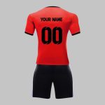 Custom Red & Black Soccer Uniform Kit