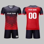 Custom Black & Red Soccer Uniform Kit