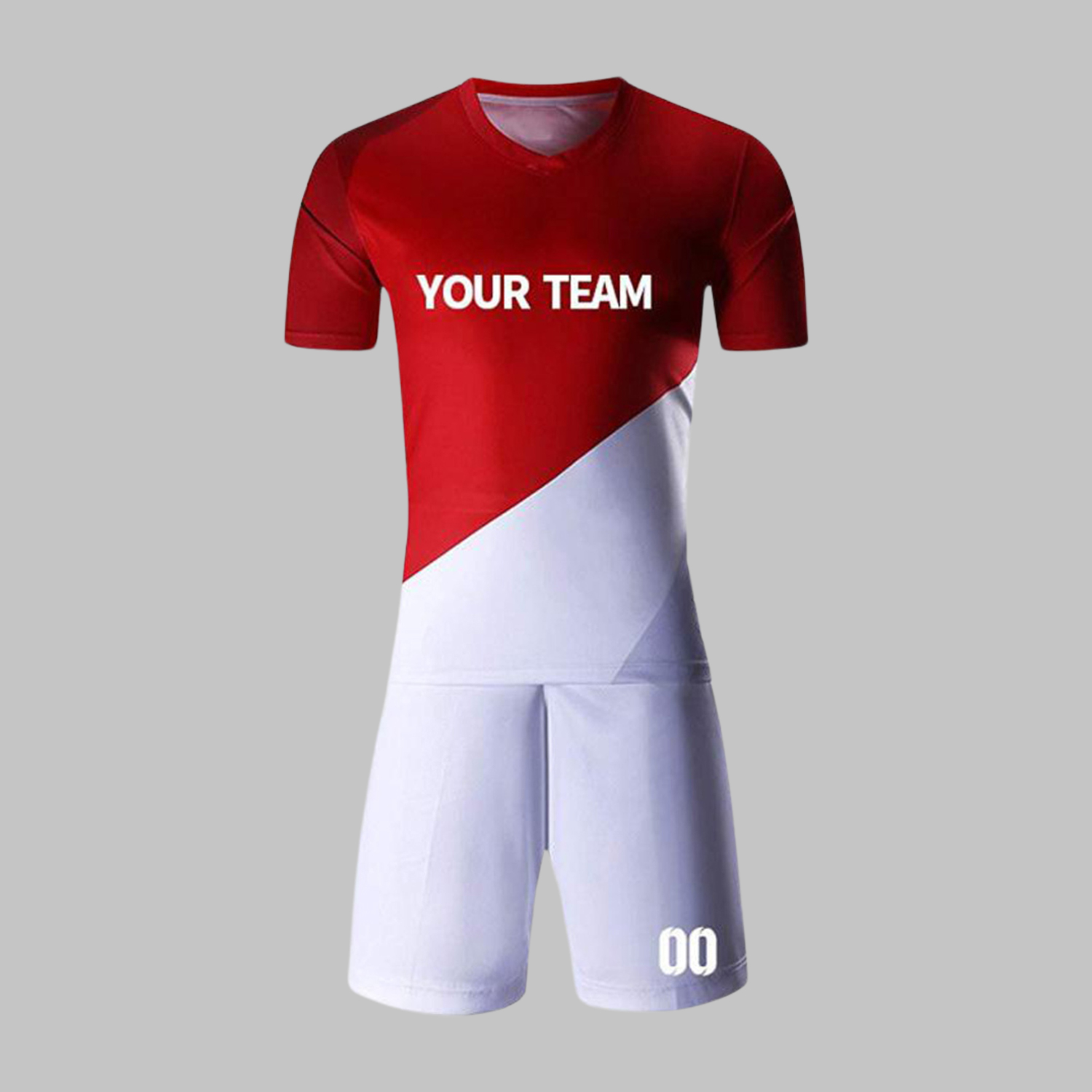 Custom Red & White Soccer Uniform Kit Custom Red & White Soccer Uniform Kit