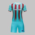 Custom Sky Blue & Maroon Soccer Uniform