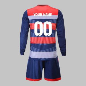 Custom Navy Blue & Red Goalkeer