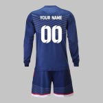 Custom Navy Blue Goalkeeper Uniform