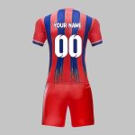 Custom Red and Royal Blue Soccer Uniform