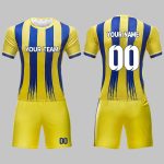 Custom Yellow and Royal Blue Soccer Uniform