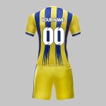 Custom Yellow and Royal Blue Soccer Uniform