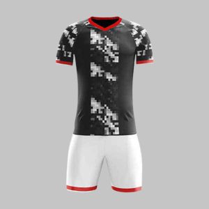 Custom Black & White Pixel Camo Soccer