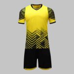 Custom Yellow & Black Soccer Uniform