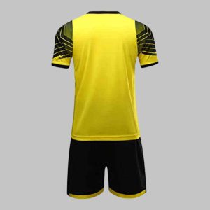 Custom Yellow & Black Soccer Uniform