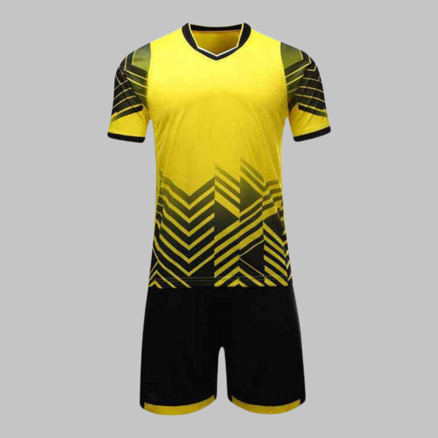Custom Yellow & Black Soccer Uniform Custom Yellow & Black Soccer Uniform