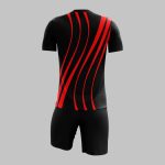 Custom Black & Red Soccer Uniform Kit