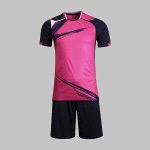 Custom Pink and Black Soccer Uniform
