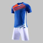 Custom Royal Blue and Orange Soccer