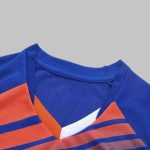 Custom Royal Blue and Orange Soccer