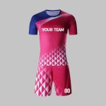 Custom Pink and Navy Soccer Uniform