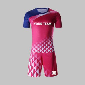 Custom Pink and Navy Soccer Uniform