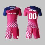 Custom Pink and Navy Soccer Uniform