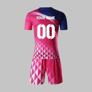 Custom Pink and Navy Soccer Uniform