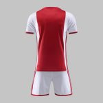 Custom Red & White Paneled Soccer Kit