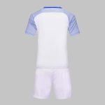 Custom White & Light Blue Soccer Uniform