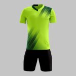 Custom Lime Green & Black Soccer Uniform
