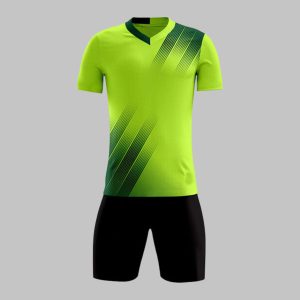 Custom Lime Green & Black Soccer Uniform