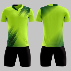 Custom Lime Green & Black Soccer Uniform