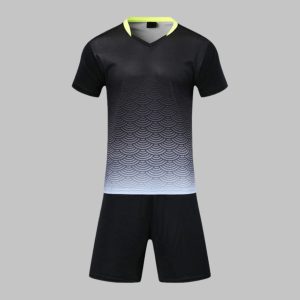 Custom Black & Grey Scale Soccer Uniform