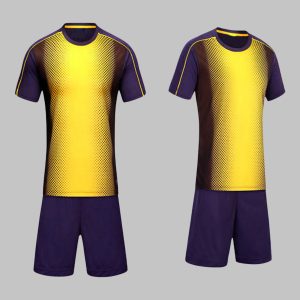 Custom Purple and Yellow Halftone Soccer