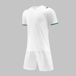 Custom Sky Blue & White Soccer Uniform Kit
