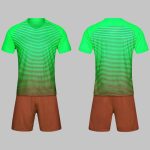 Custom Neon Green & Brown Soccer Uniform