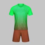 Custom Neon Green & Brown Soccer Uniform