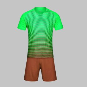 Custom Neon Green & Brown Soccer Uniform