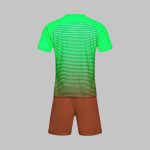 Custom Neon Green & Brown Soccer Uniform
