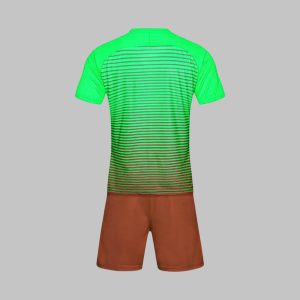 Custom Neon Green & Brown Soccer Uniform