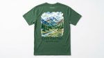 Watercolor Mountain Forest Green T-Shirt