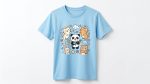 Cute Cartoon Animals Light Blue T-Shirt
