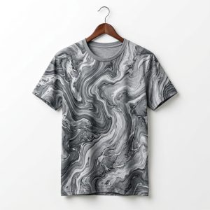 Grey Marble Graphic T-Shirt