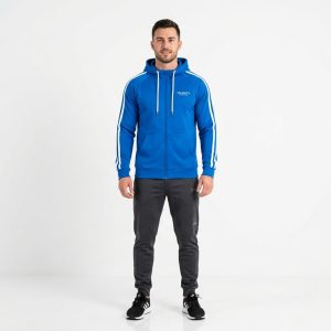Men's Royal Blue Track Full-Zip Hoodie