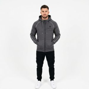 Men's Charcoal Grey Sport Full-Zip Hoodie