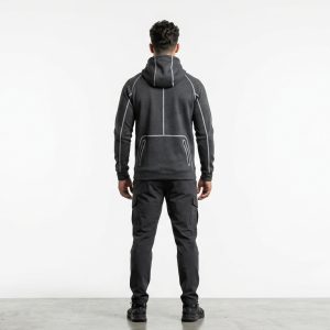 charcoal heather zip hoodie