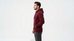 Men's Maroon Full-Zip Hoodie