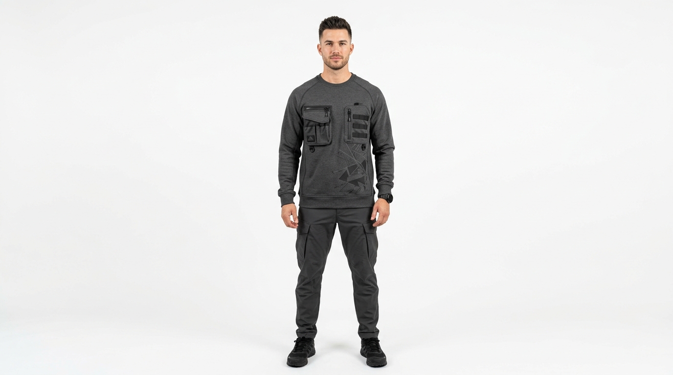 Tactical Techwear Charcoal Sweatshirt Tactical Techwear Charcoal Sweatshirt