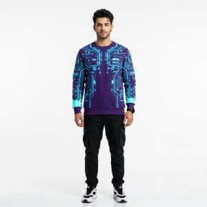 Retro Sunburst Beige Sweatshirt