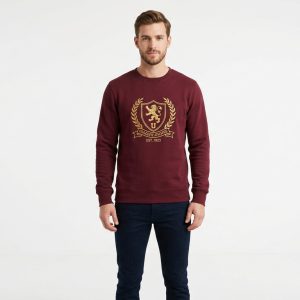 Maroon Lion Crest Sweatshirt