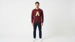 Maroon Letterman Varsity Sweatshirt