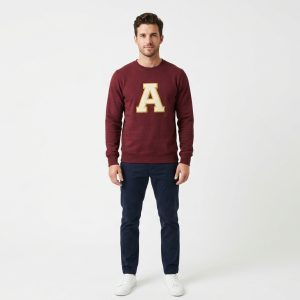 Maroon Letterman Varsity Sweatshirt