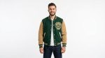 Forest Green Front Varsity Jacket
