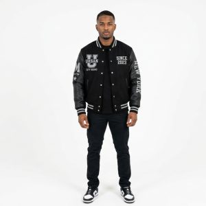 Black Varsity Letterman Jacket